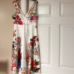 50’s style dress with low-cut front and back